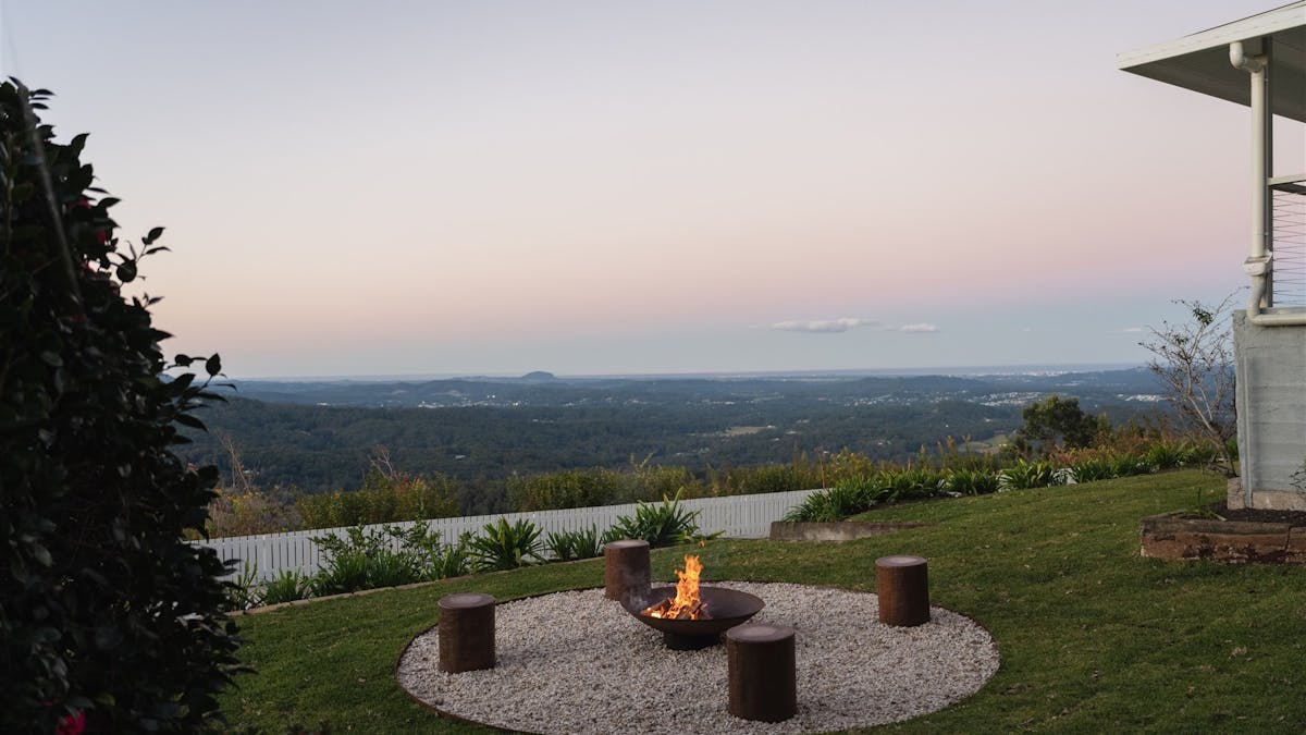 Fire pit with amazing views