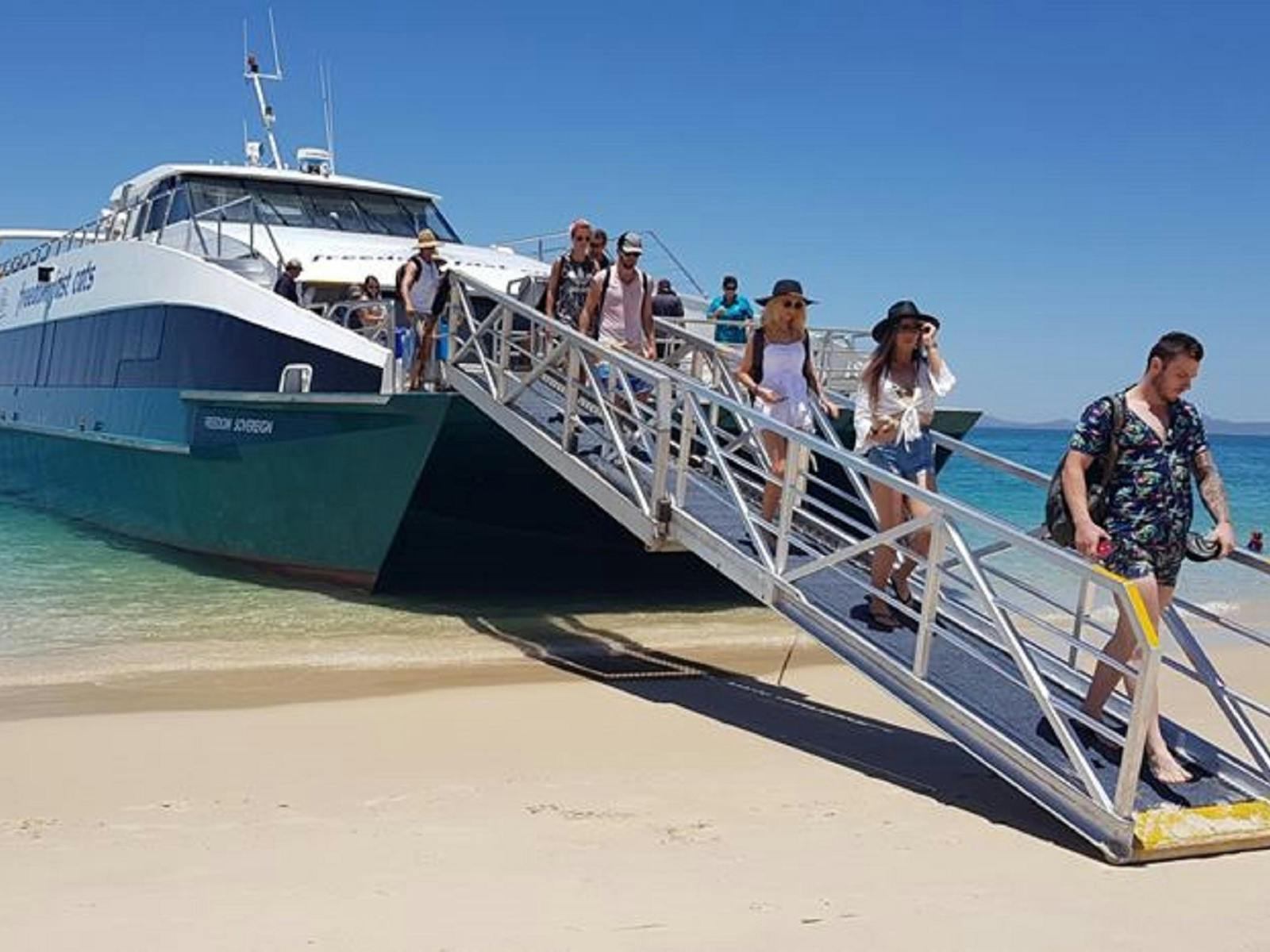 Freedom Fast Cats spacious vessels departs from Rosslyn Bay to Great Keppel Island. Freedom Fast Cats spacious vessels departs from Rosslyn Bay to Great Keppel Island.