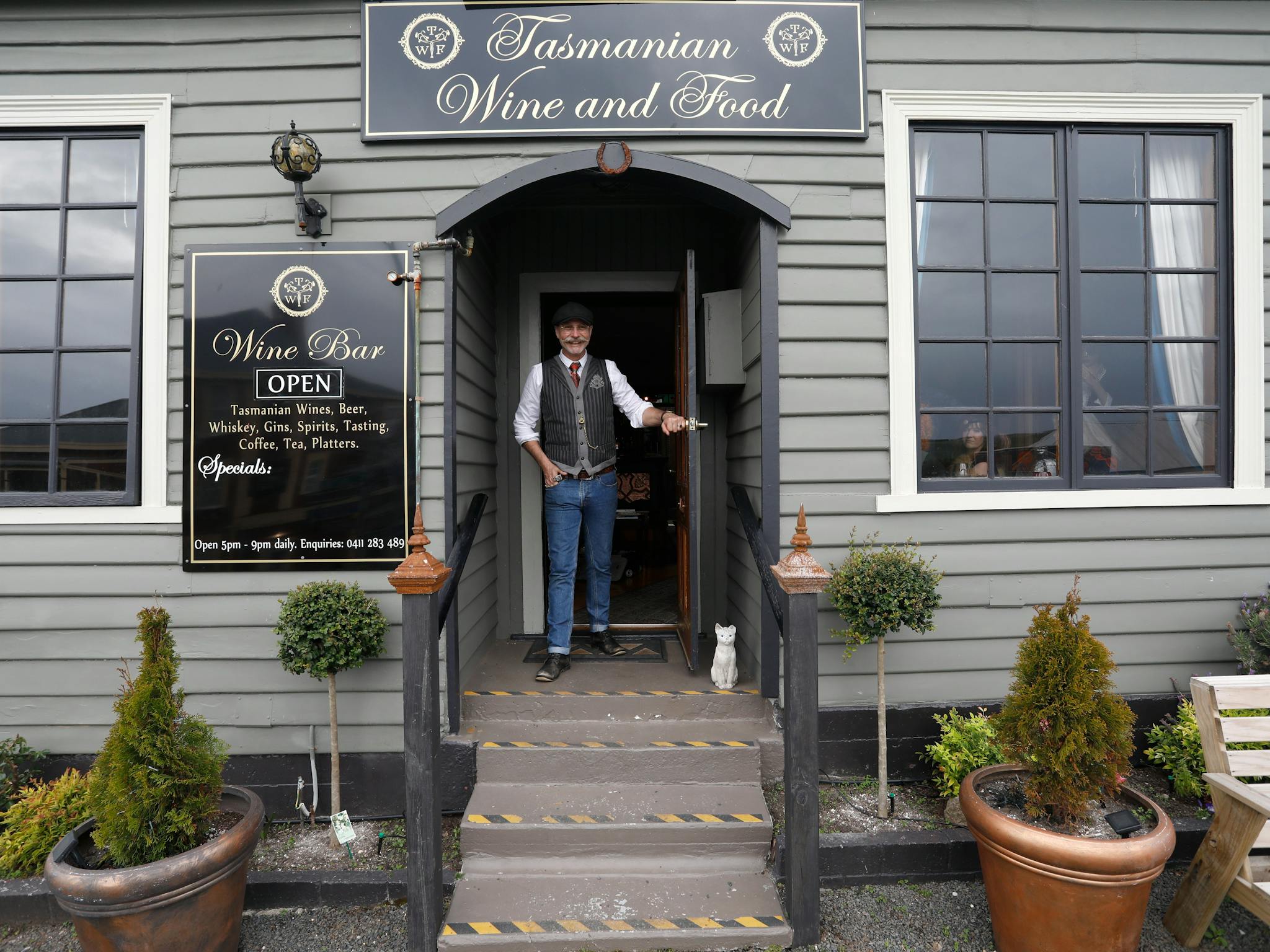 shot of the front of the building