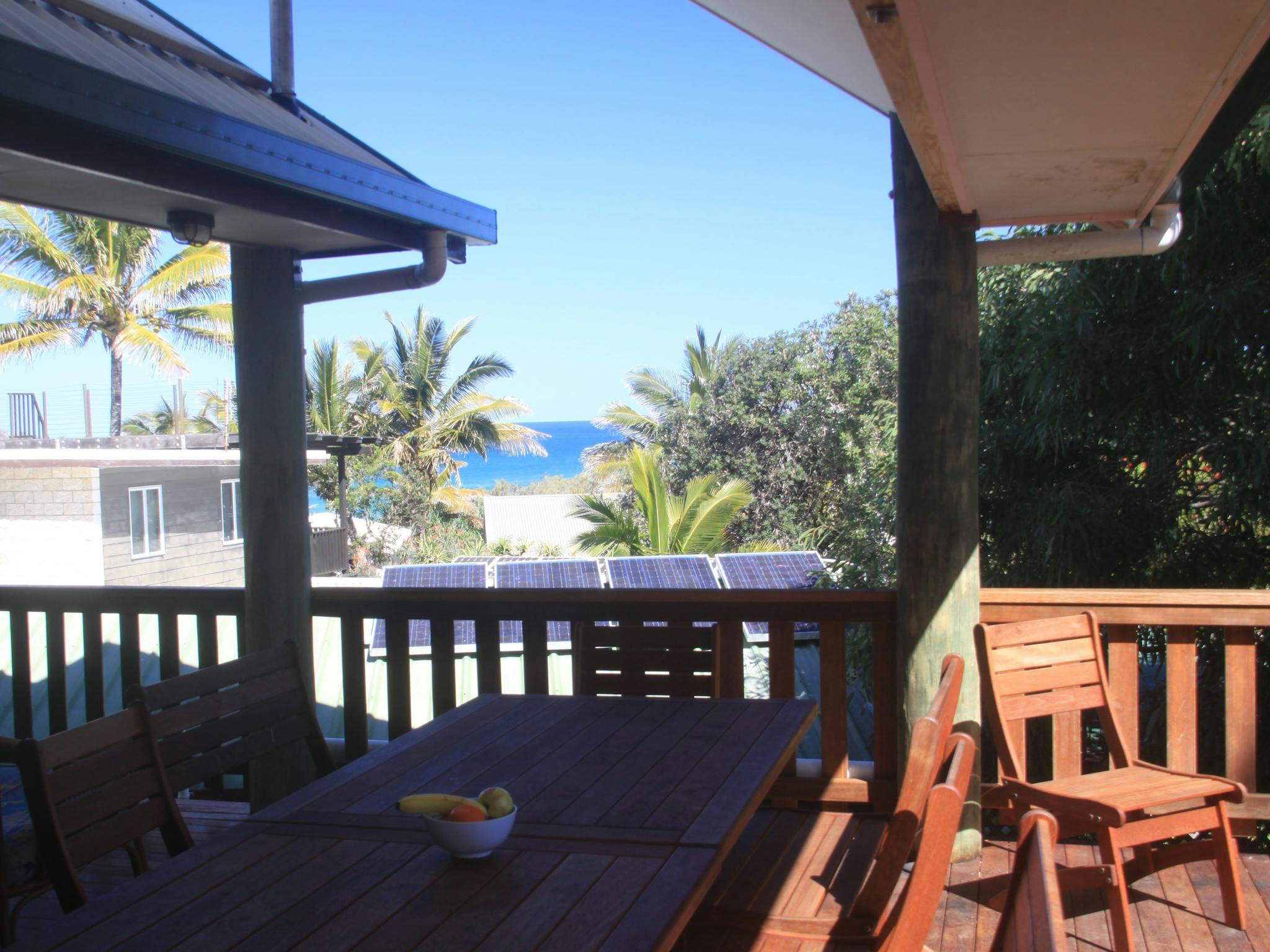 Salty deck with covered area to seat 12 at table Salty deck with covered area to seat 12 at table