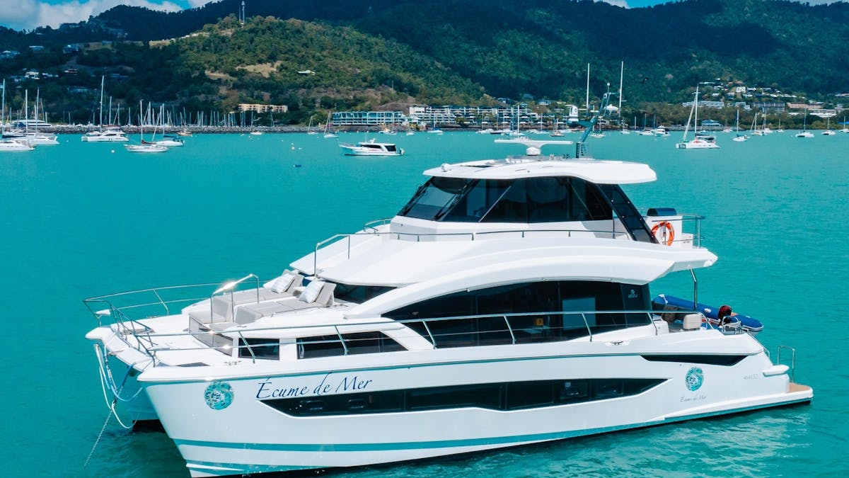 Aquila 54 at anchor