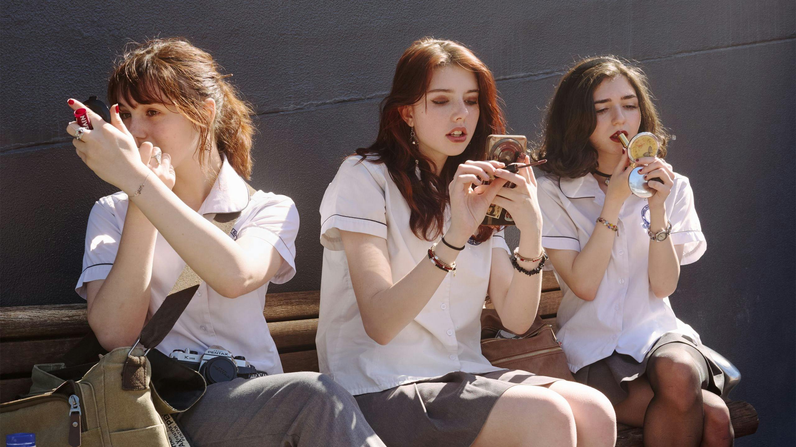 My Mall, Portrait of Chloe, Robyn and Yasmine, Grove Square, Baulkham Hills, 2025-26. Photo: Jo Duck