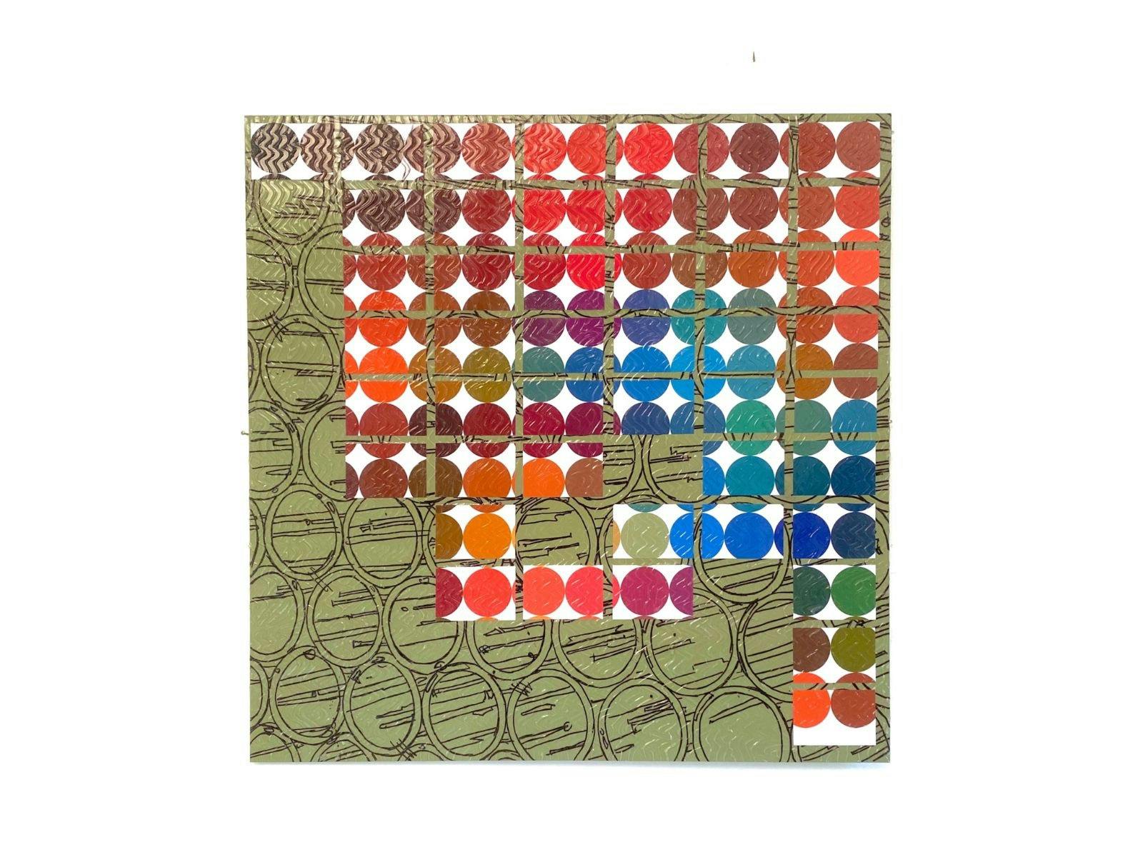 Glass artwork in multiple hues that explore the interplay of light, colour and form