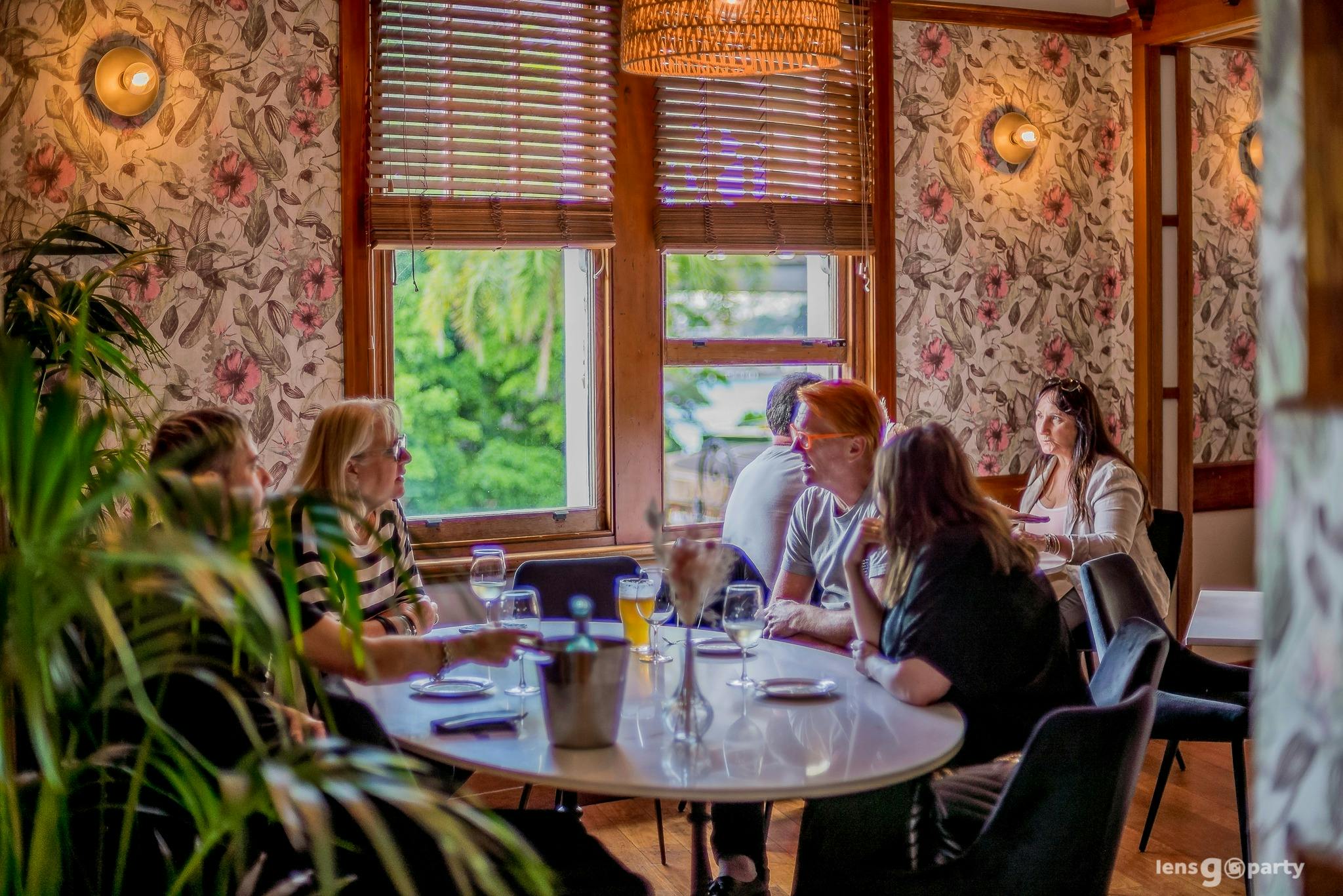 Patrons inside the restaurant