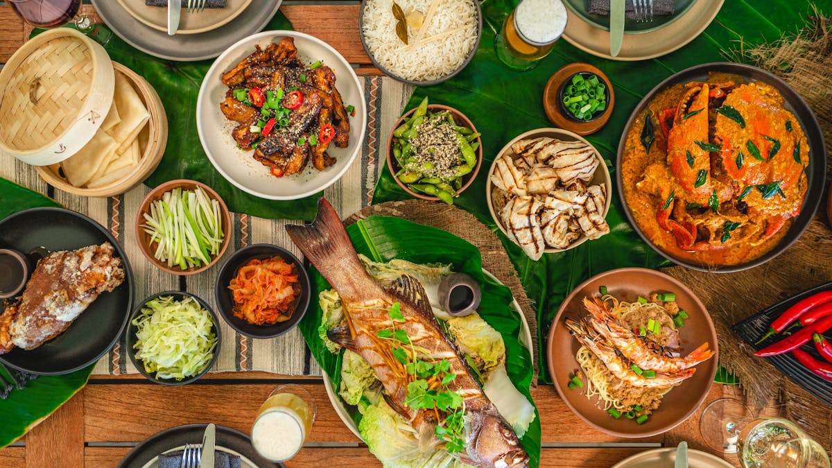 Selection of local dinner favourites