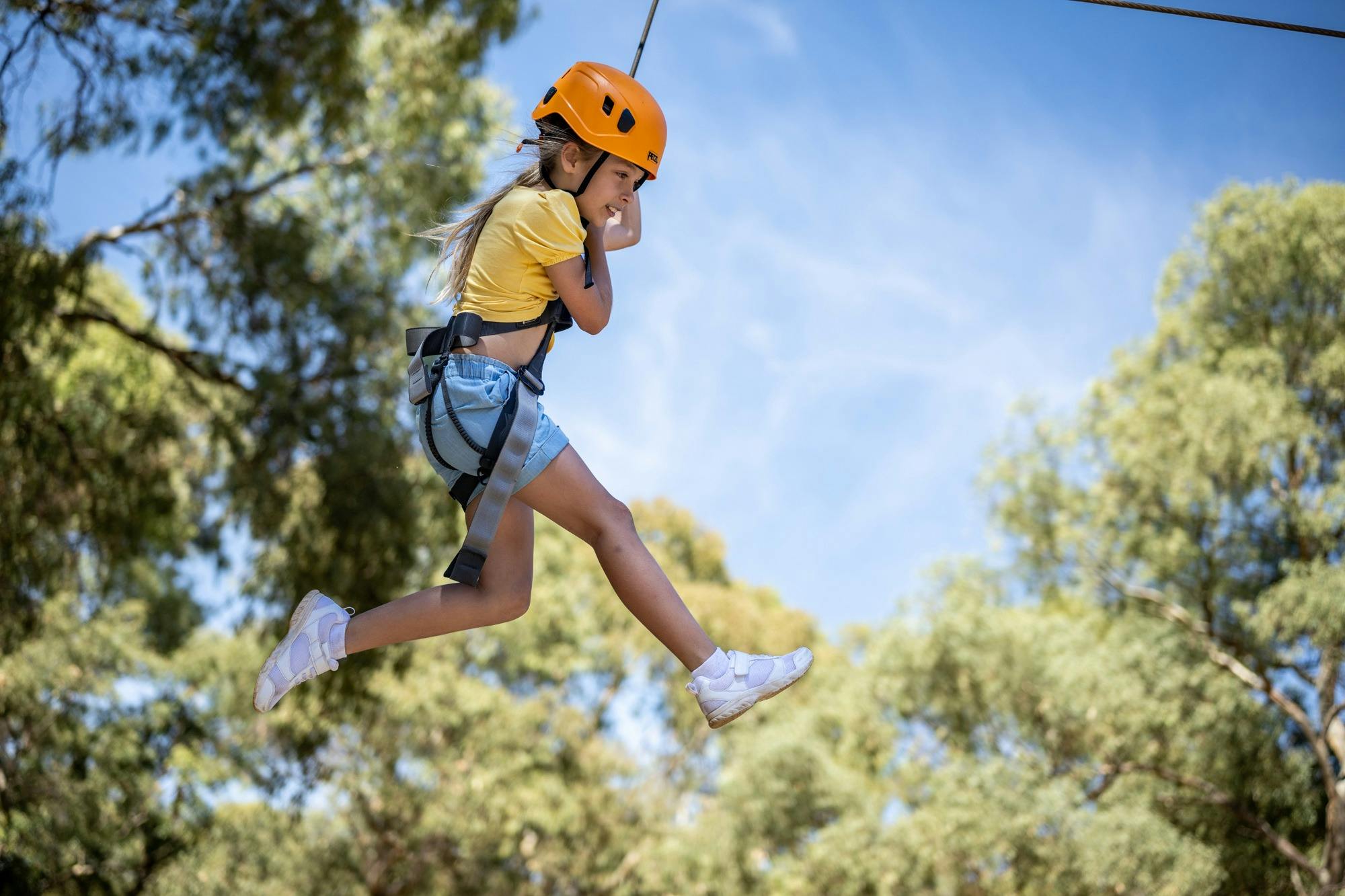 TreeClimb Adelaide Kids Course Zipline