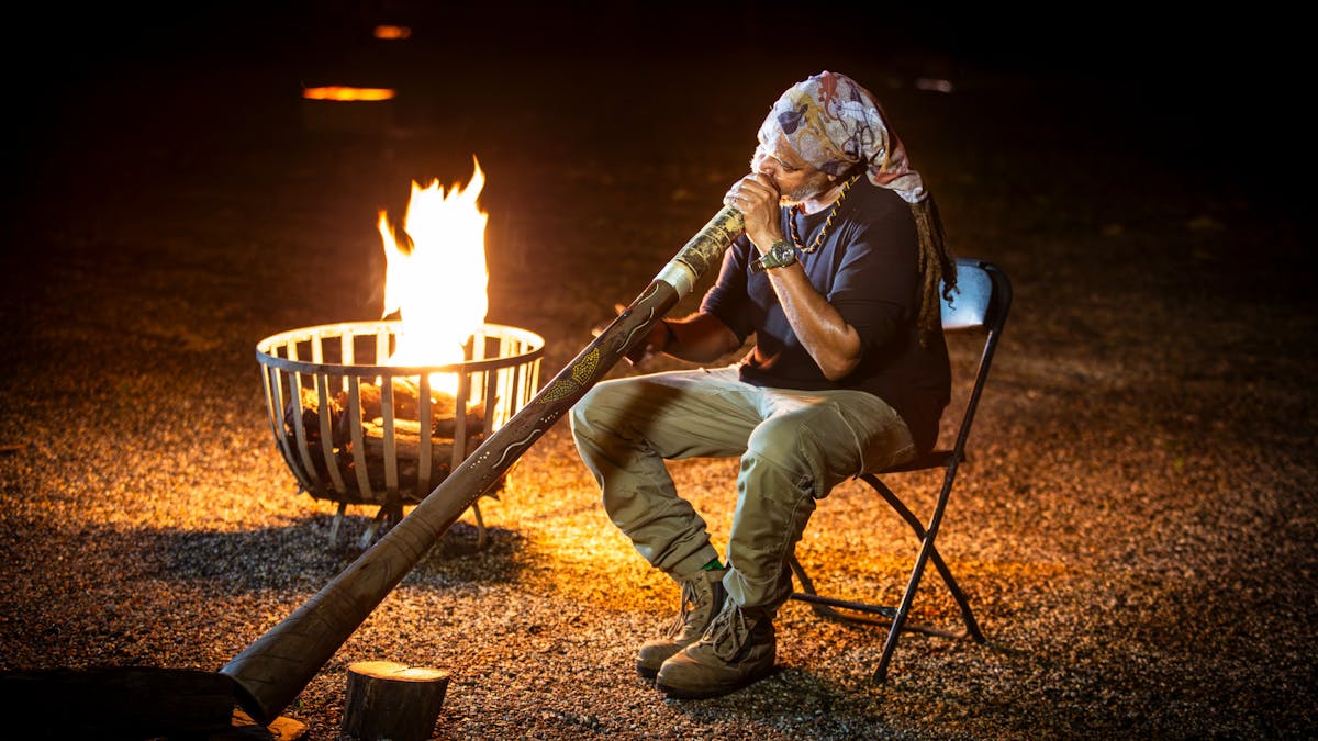 By the fire