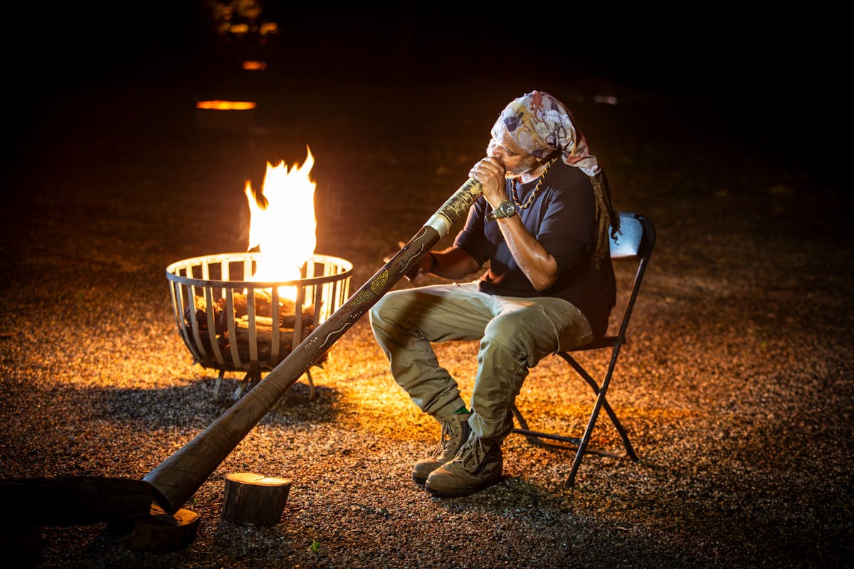 By the fire