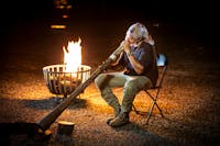 By the fire