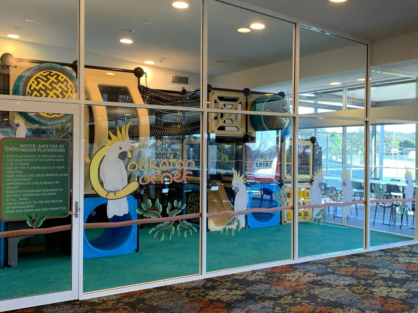 Indoor kids play equipment at Tradies Helensburgh