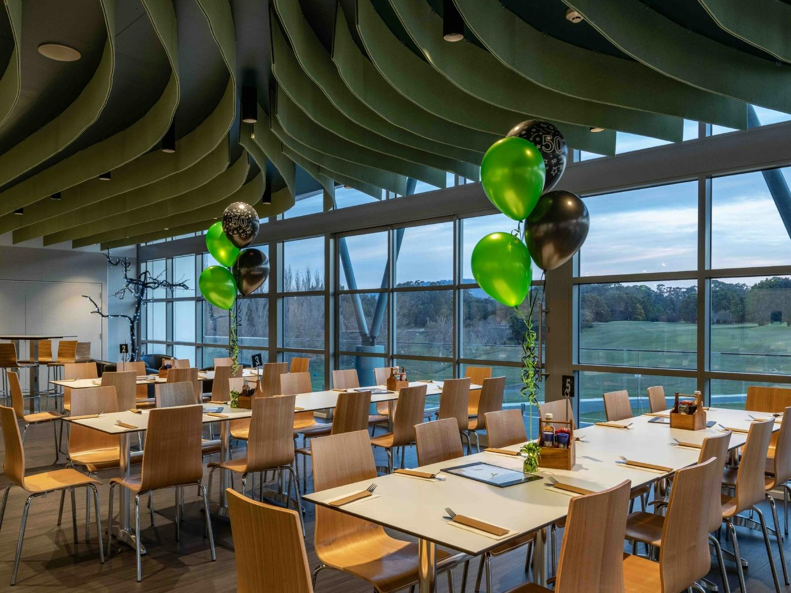 Function Room set for a 50th Birthday.