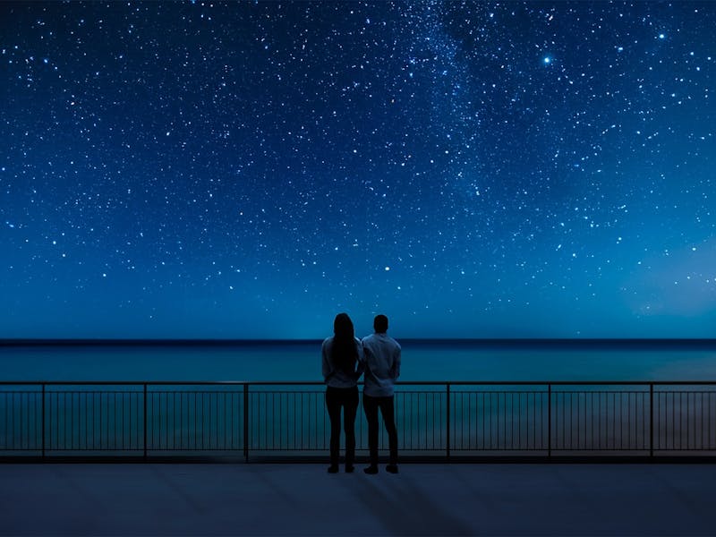 Stargazing on the sea image