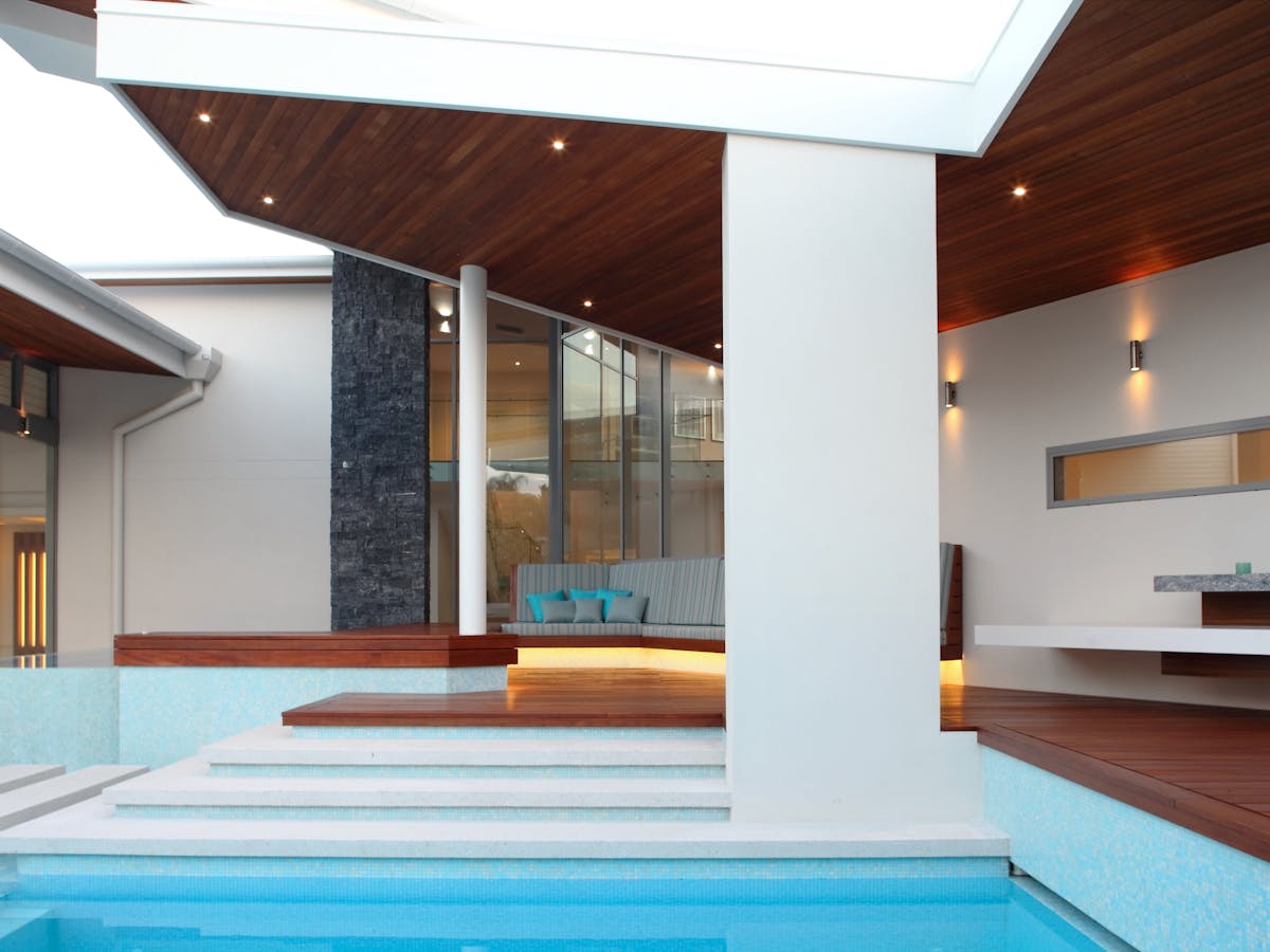 Outdoor magnesium saltwater pool - 19m x 4m (2m deep at deepest point, 1.2m at shallow end)