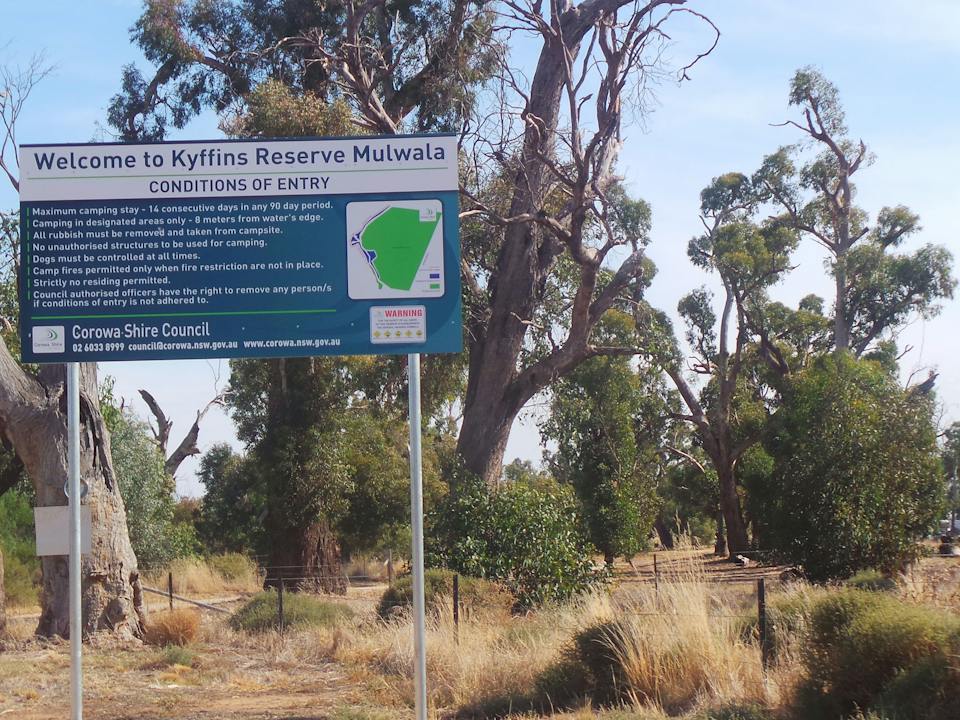 Kyffins Reserve Mulwala Entrance