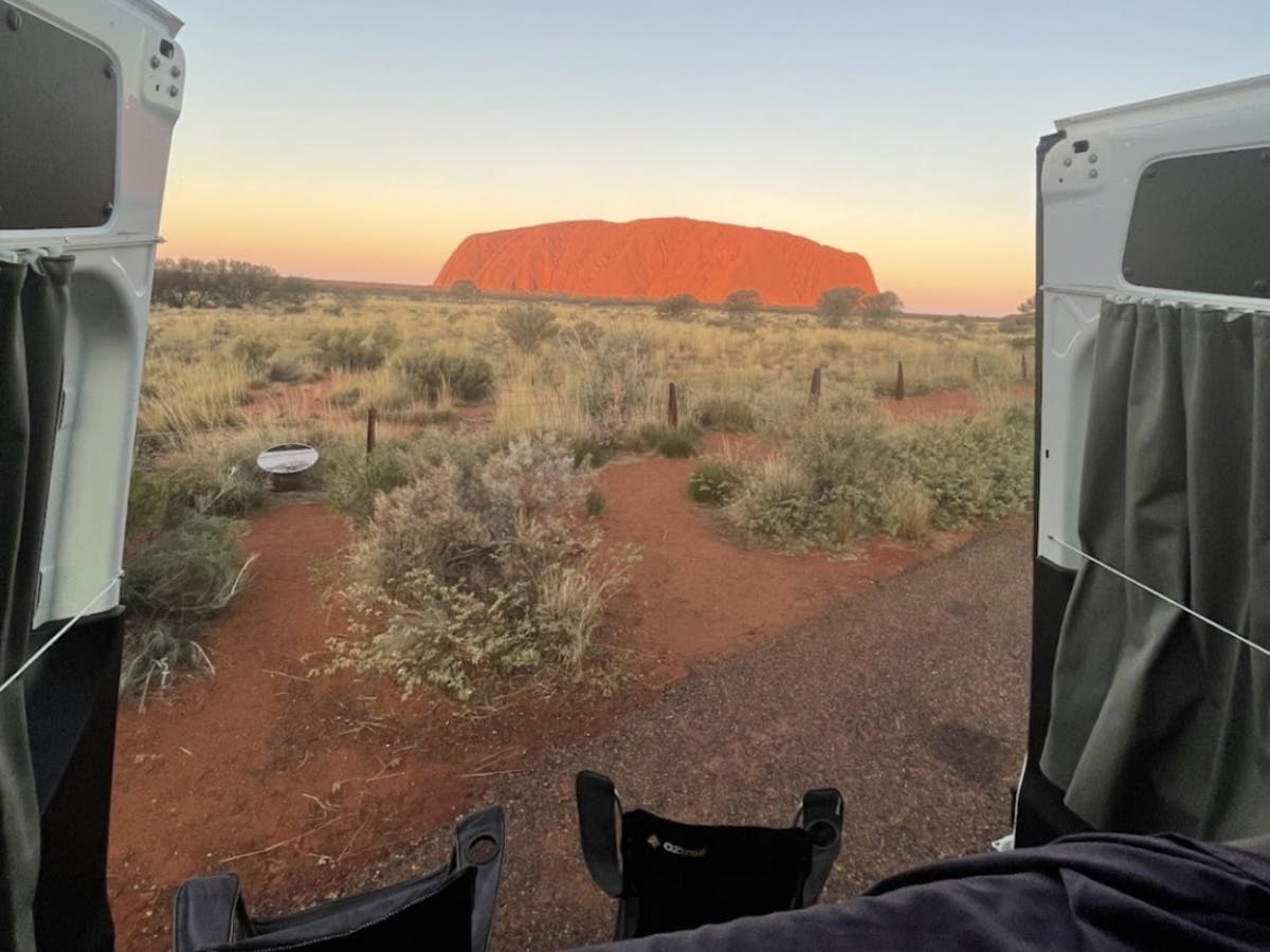 Camped up for the night at the iconic Uluru