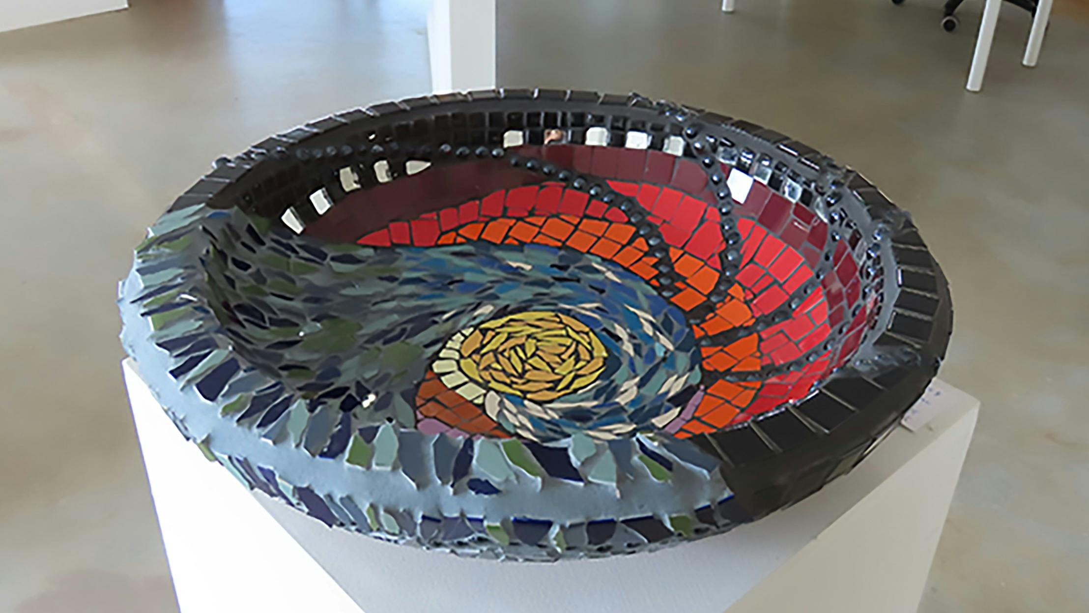mosaic birdbath