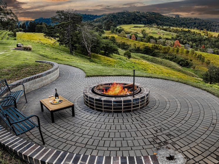 Our incredible Firepit with a view to match.