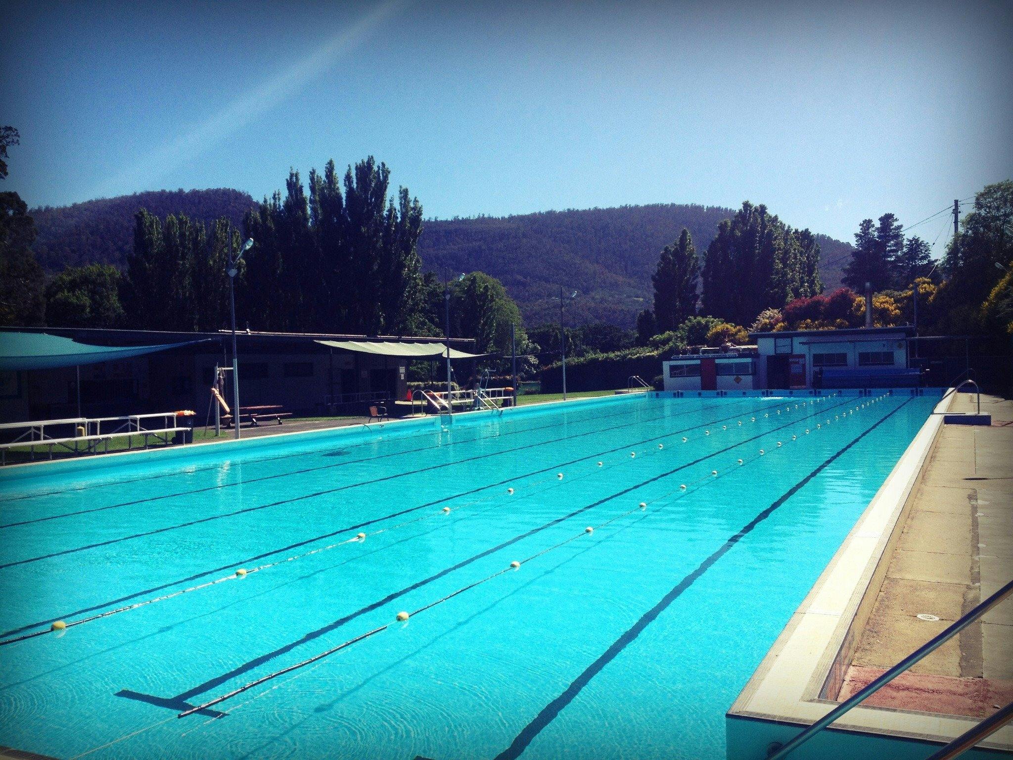the swimming pool is in the north of the