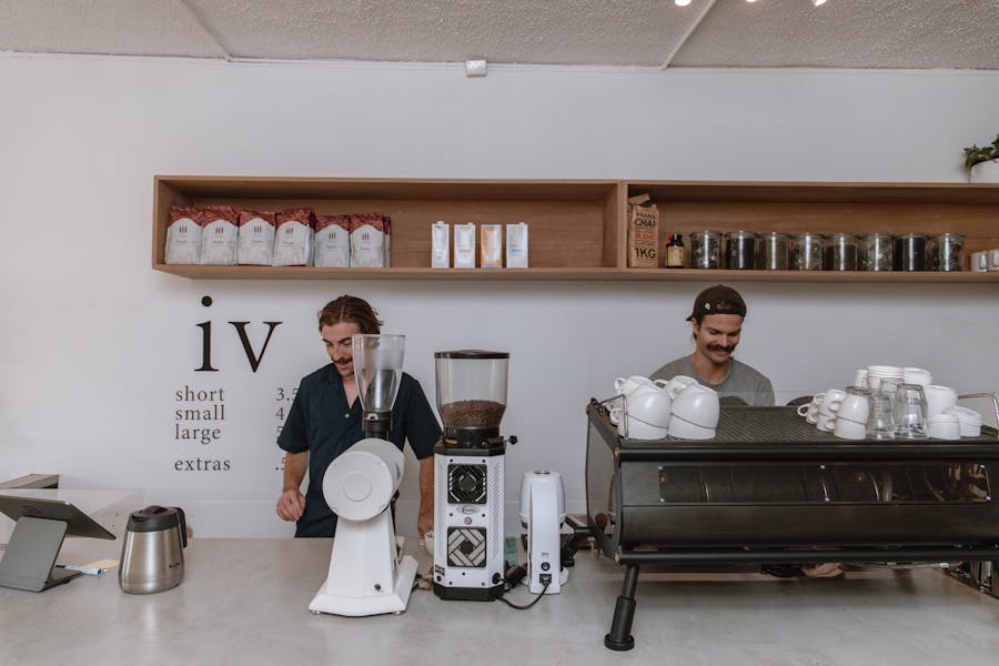 Inside shop