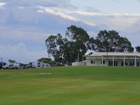 Caravan parking from 9th Fairway