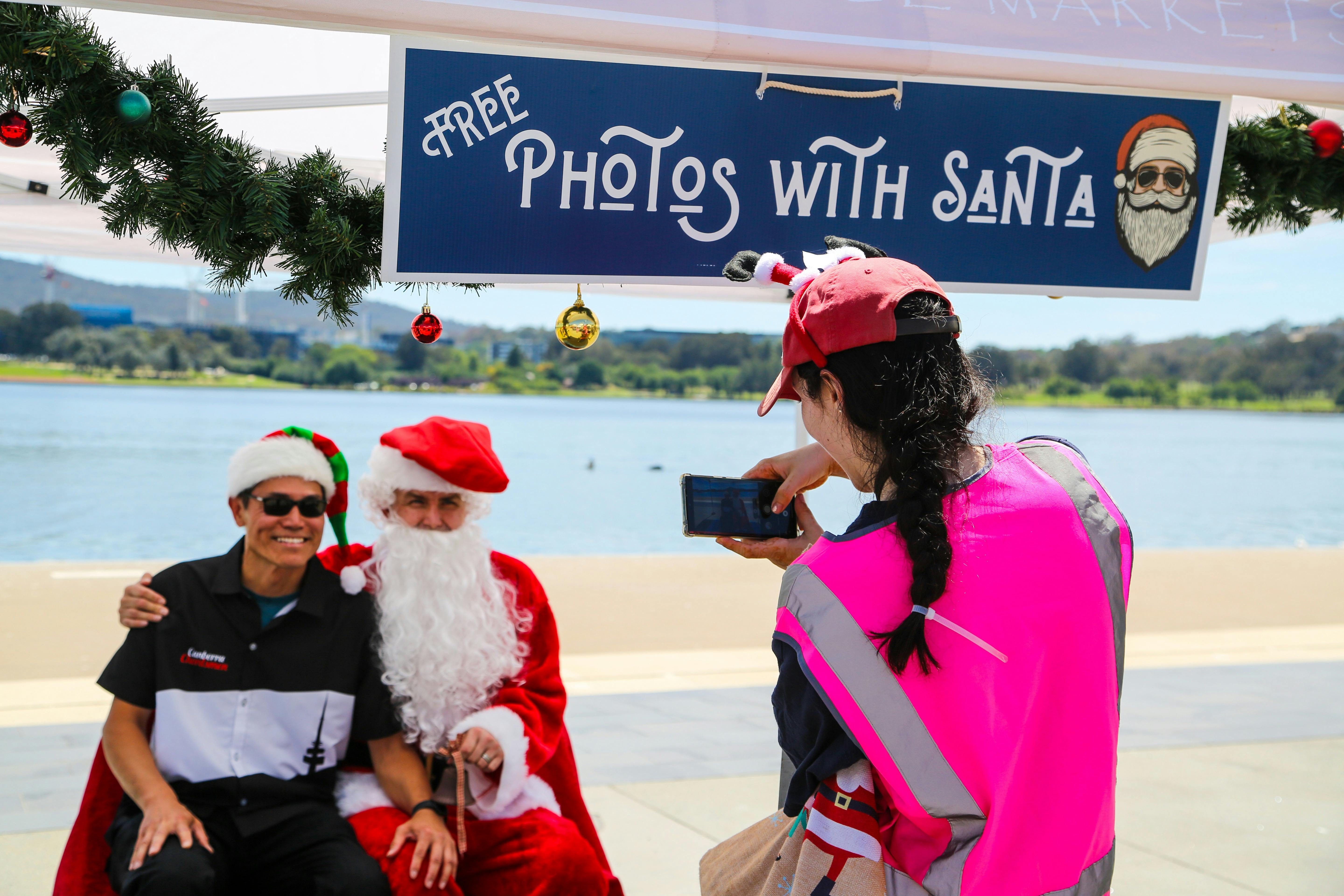 Free Santa photos at The Little Burley Market