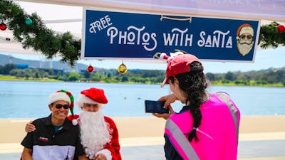 Free Santa photos at The Little Burley Market