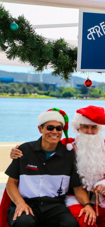 Free Santa photos at The Little Burley Market