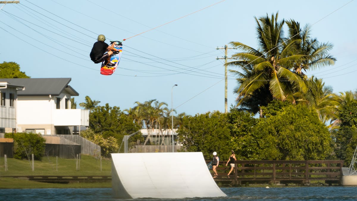 Wakeboarding, kicker hits, Mackay, Wake House Australia