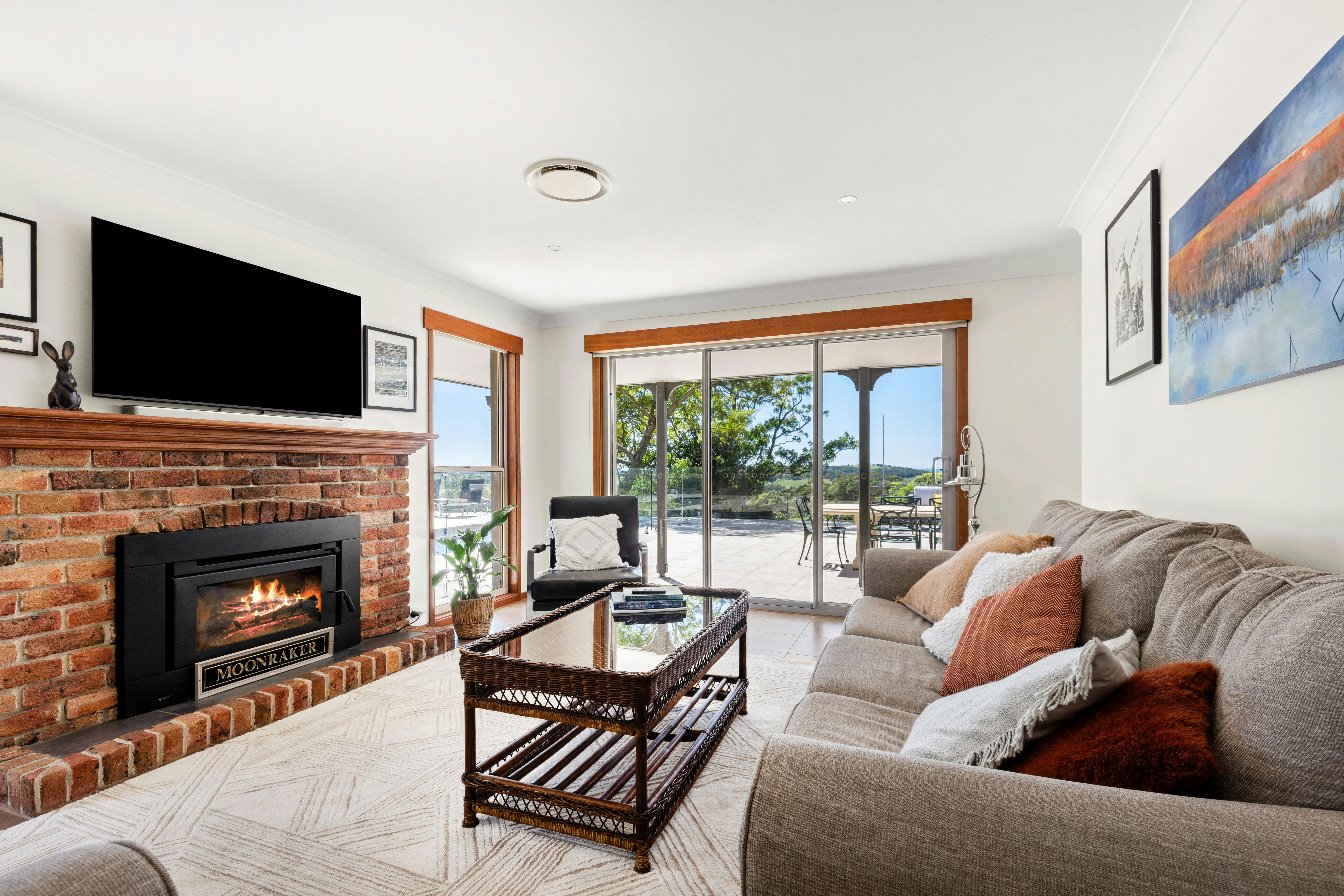Living Room with Fireplace