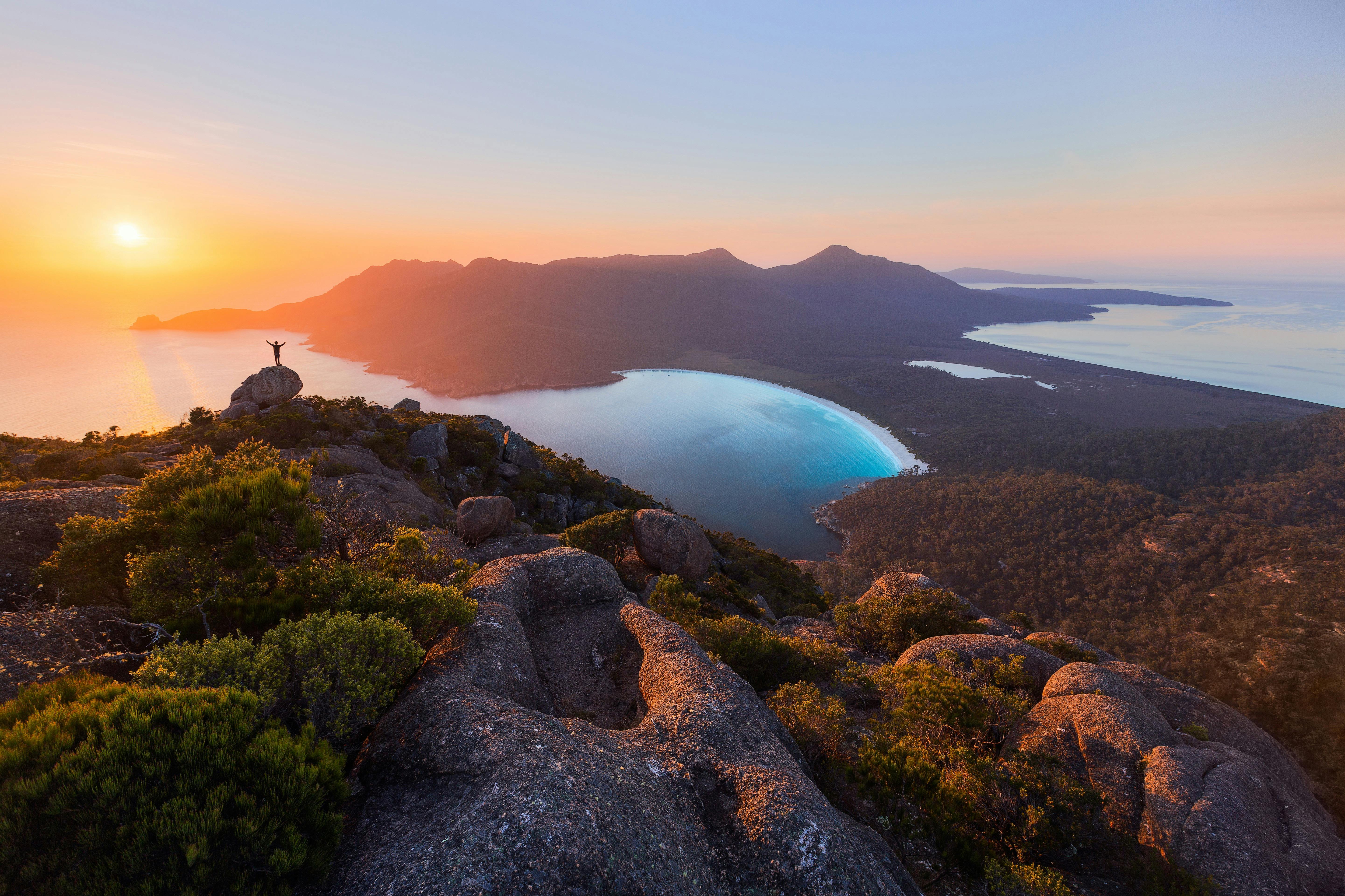 Sunrise at Wineglass Bay