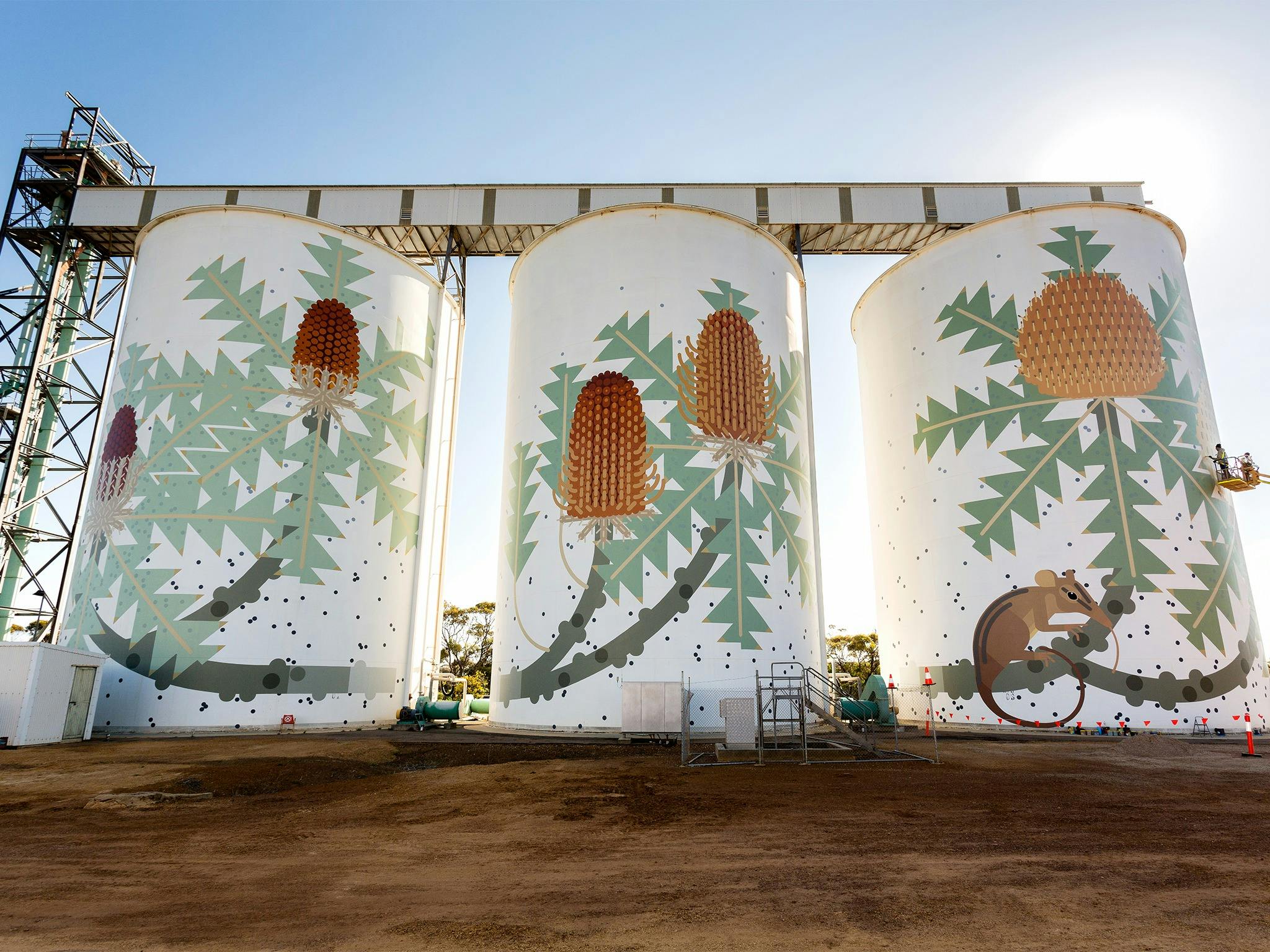 Ravensthorpe Silos. Amok Island for PUBLIC 2016. Photo by Bewley Shaylor, image courtesy of FORM