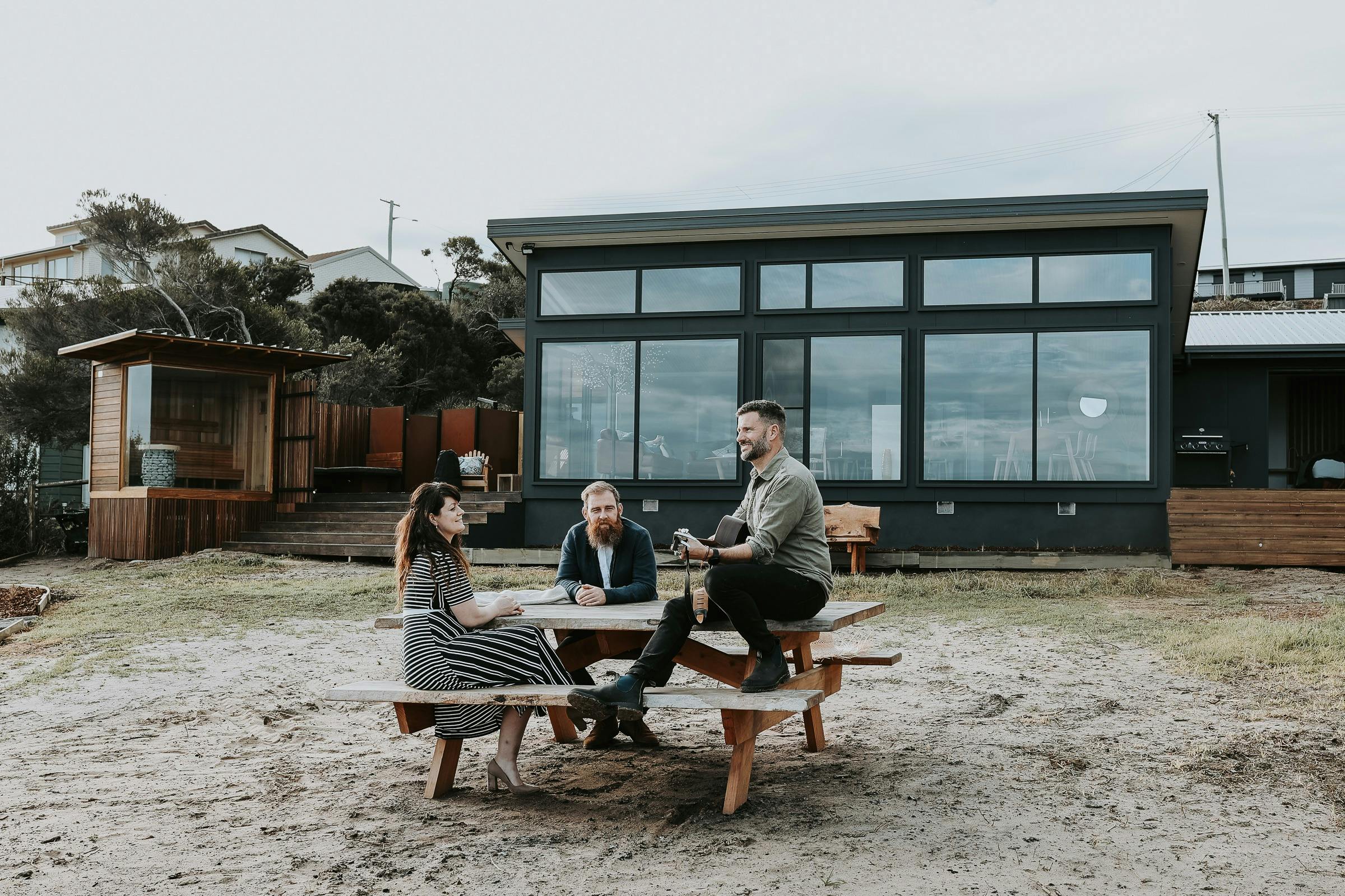 Spacious outdoor area with Nordic Sauna