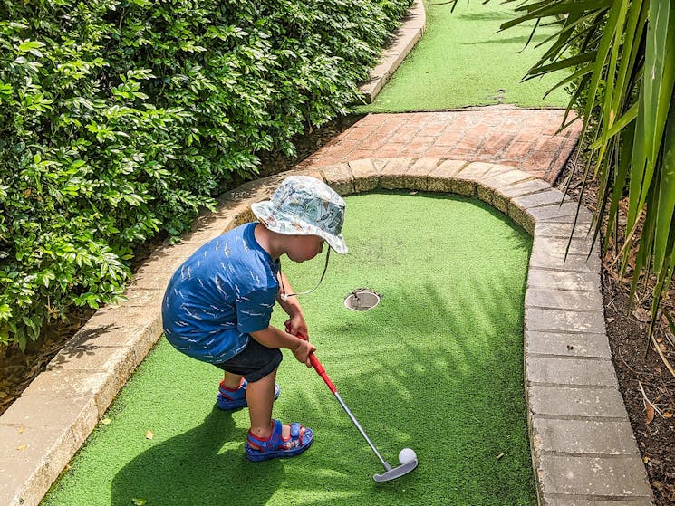 Challenge your friends and family on our 18 hole Putt Putt course and see who will be the winner.
