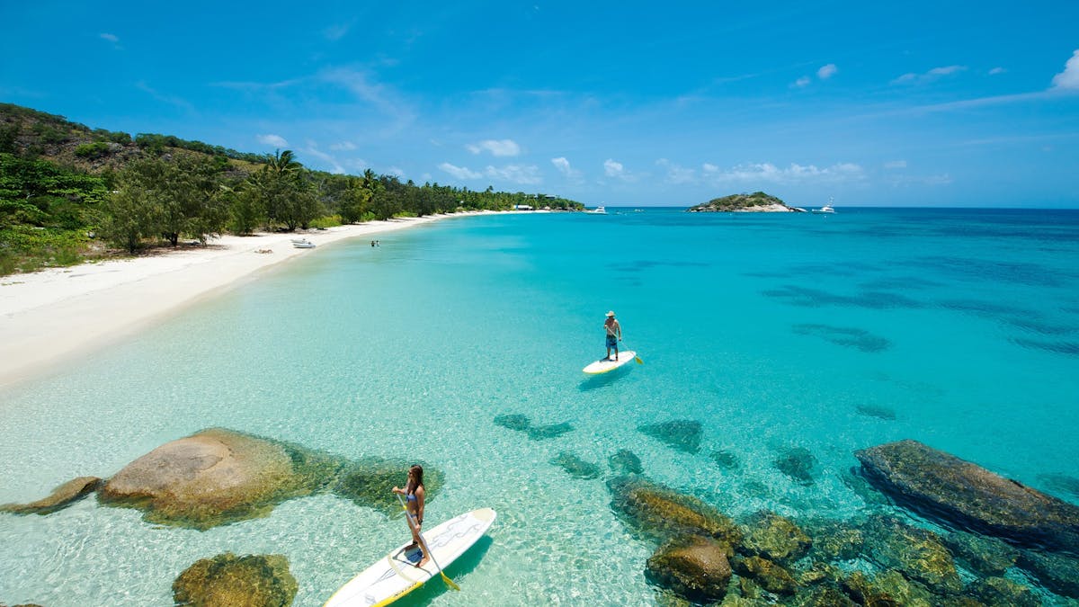 SUPs in Anchor Bay at Lizard Island
