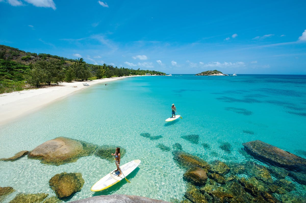 SUPs in Anchor Bay at Lizard Island