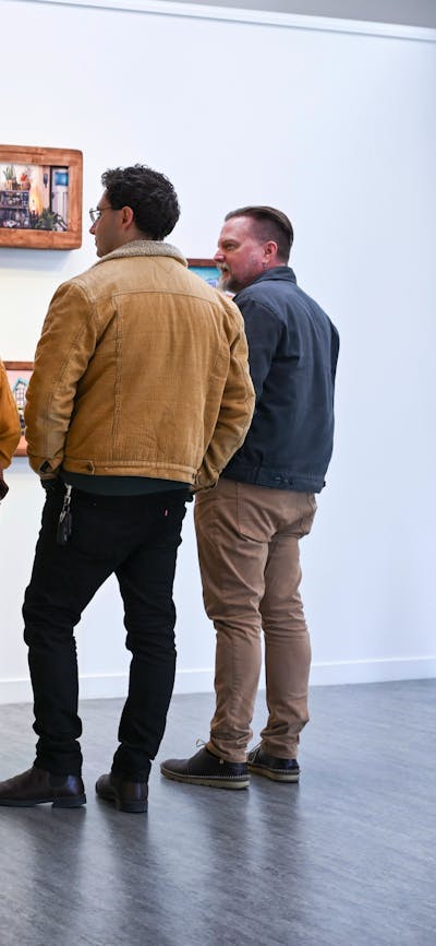 Opening of Dust Collectors Exhibition by Adam Bell, Ellie Kaufmann, and Shaun Hayes, Tuggeranong Art