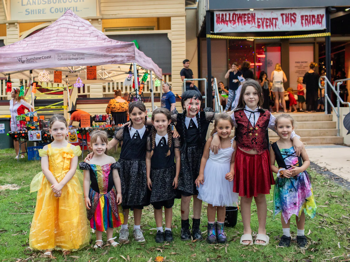 Children dressed for Halloween