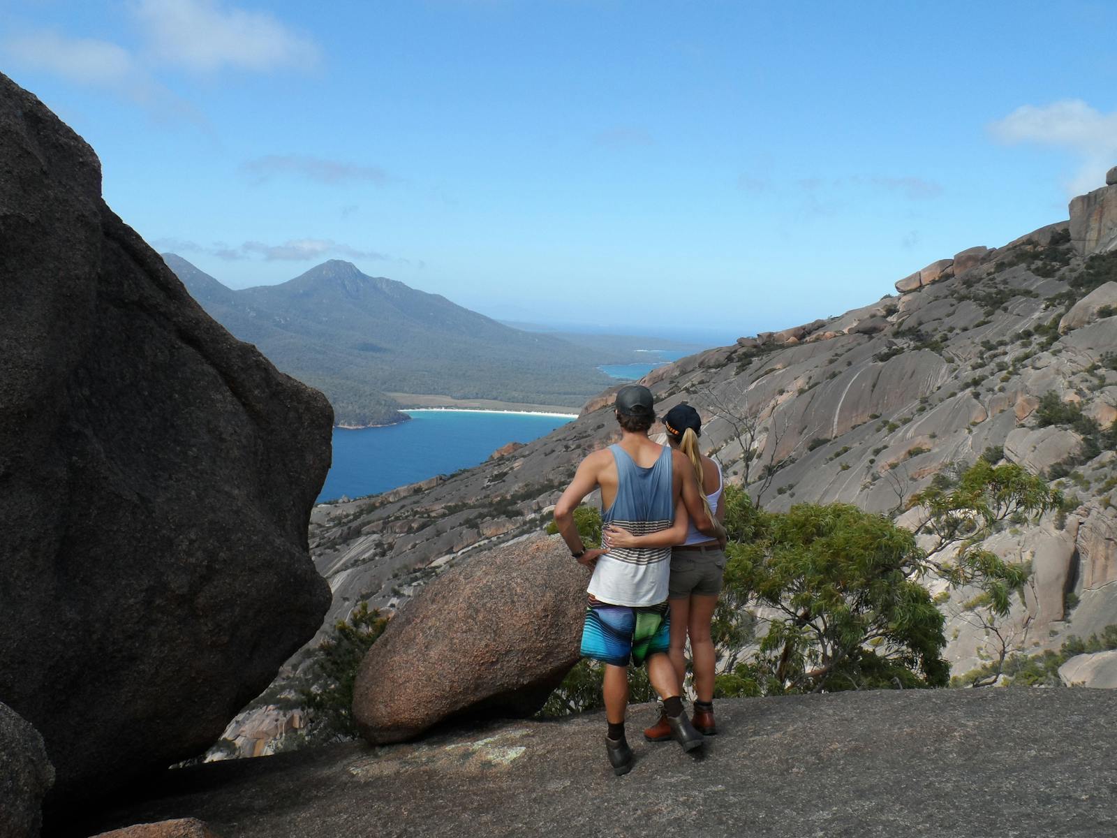 A rewarding afteroon walk  on the Hazards, looking south east towards Wineglass Bay