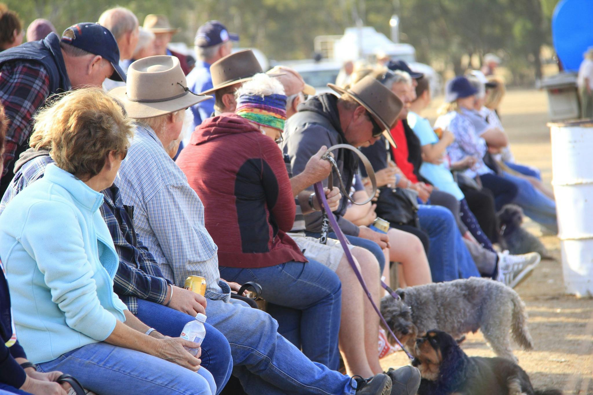 People watching the entertainment