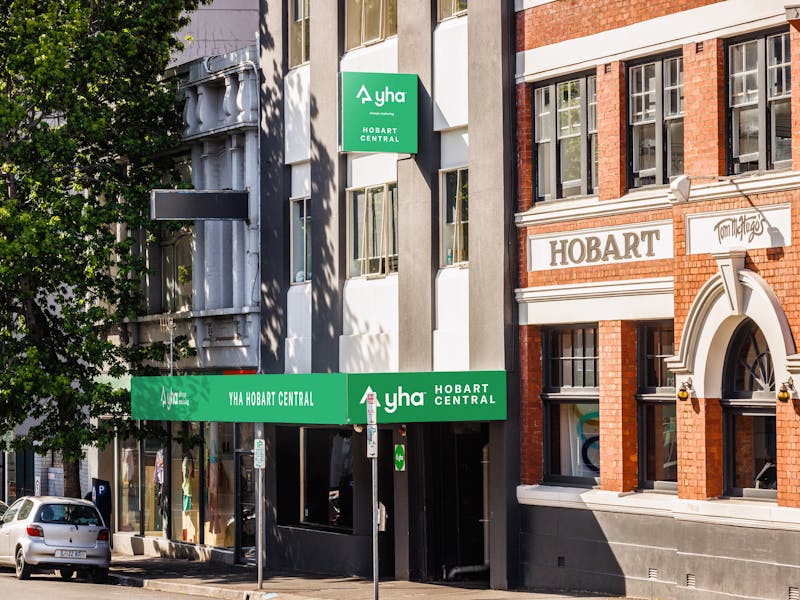 Photograph showing external street view of YHA Hobart Central