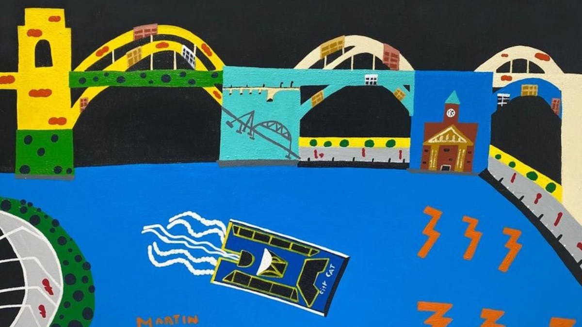 Martin's Art on The William Jolly Bridge 2019-2020.Courtesy the artist and Anthea Polson Art