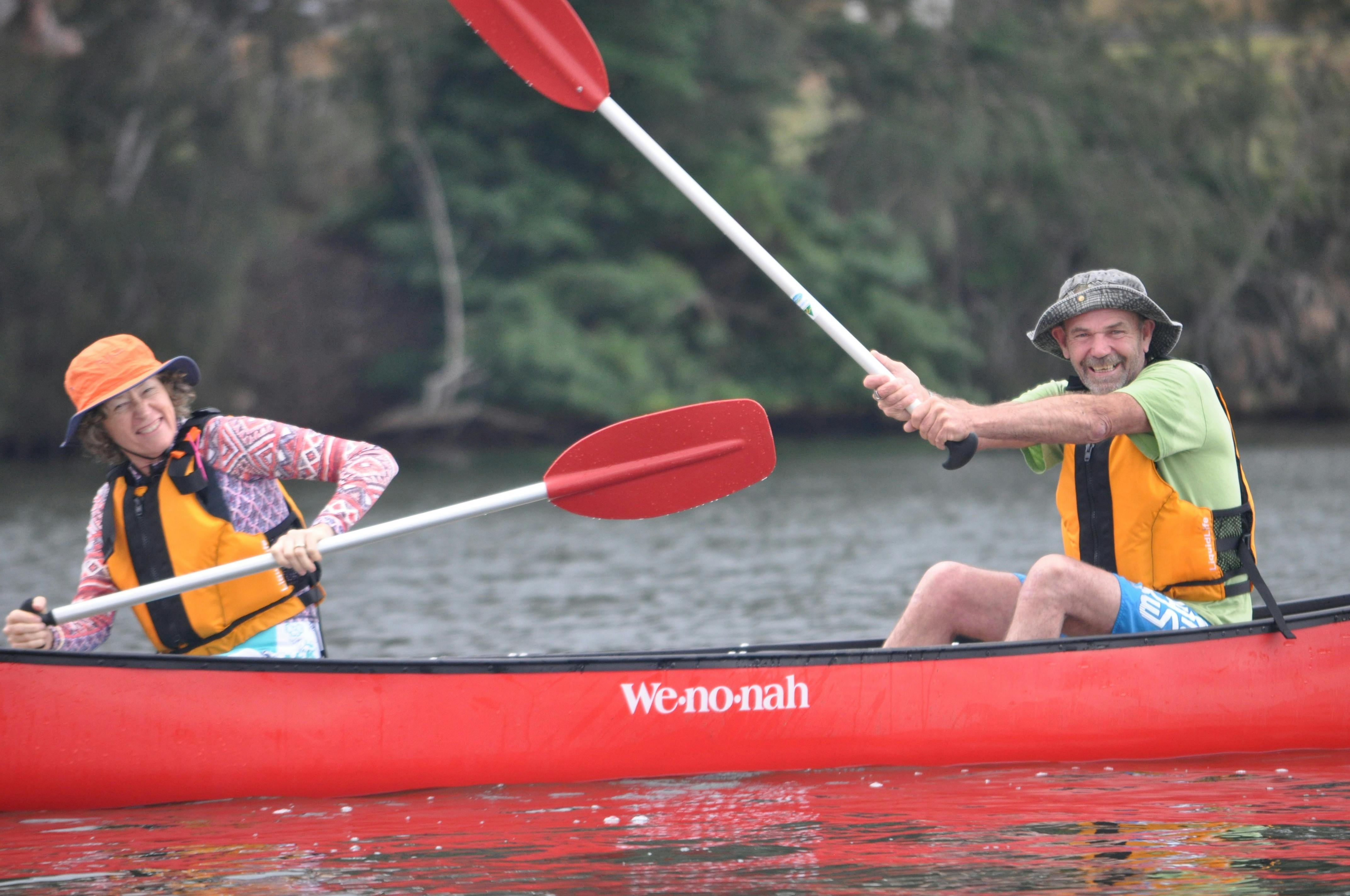 Nelligen Kayak Hire. Loads of fun - sometimes. Nelligen near Batemans Bay.