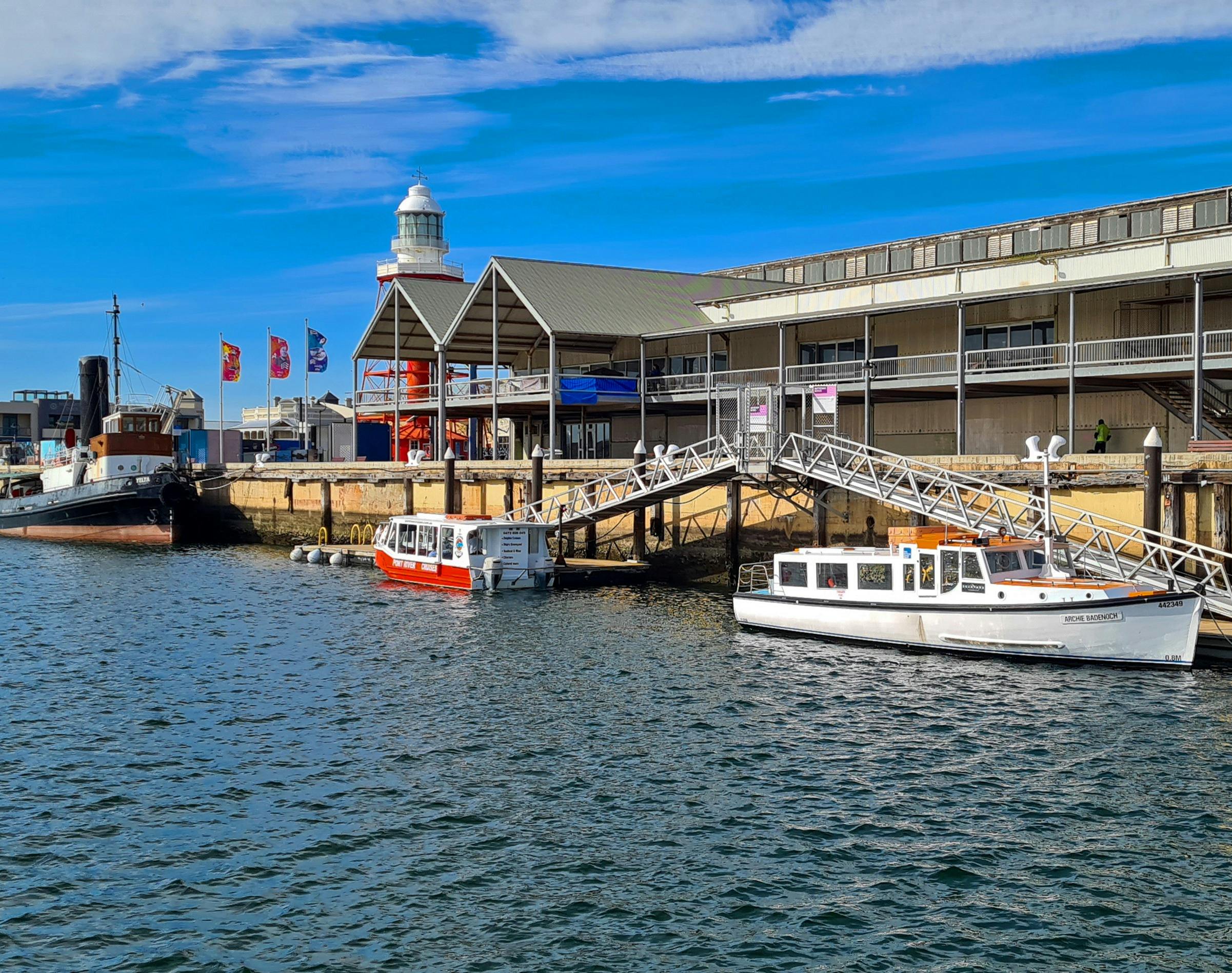 The 16-seater vessel at its dock at McLaren Wharf