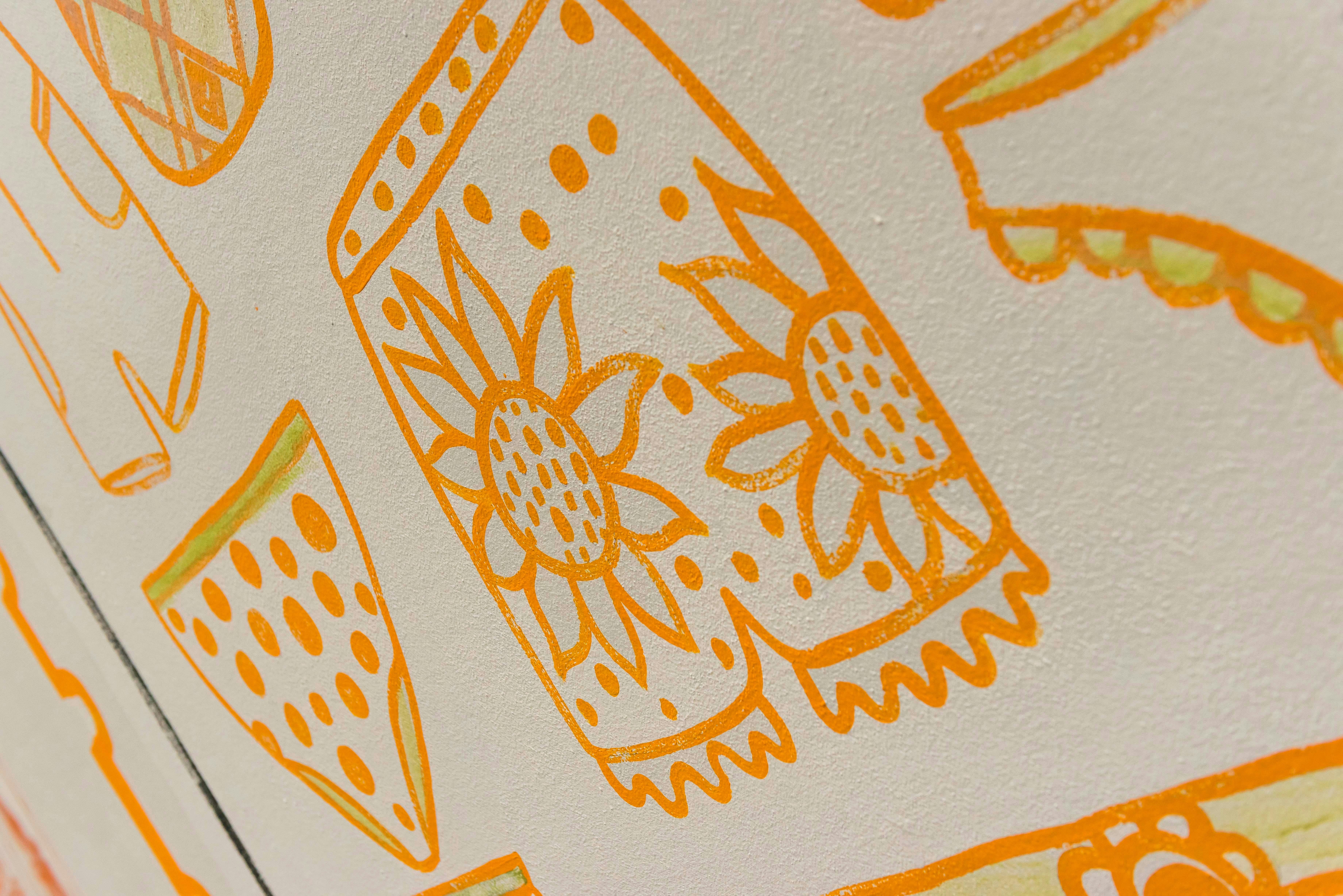 wall mural close up