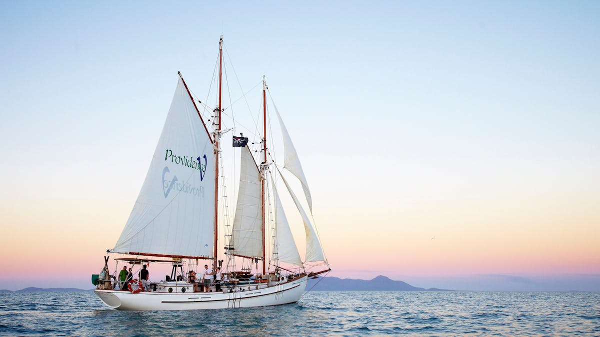 Providence V is a Gloucester schooner, a baby tallship.