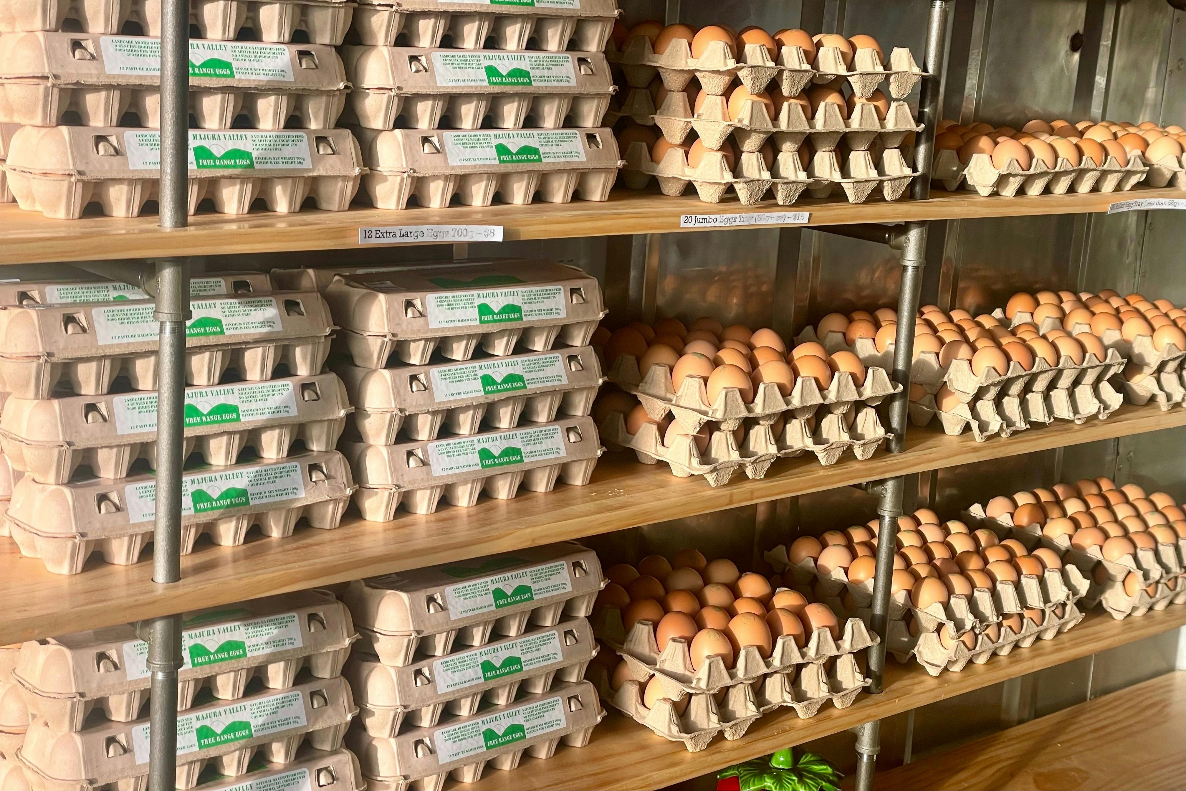 Fresh Eggs for Sale in the Majura Valley Farm Gate Shop