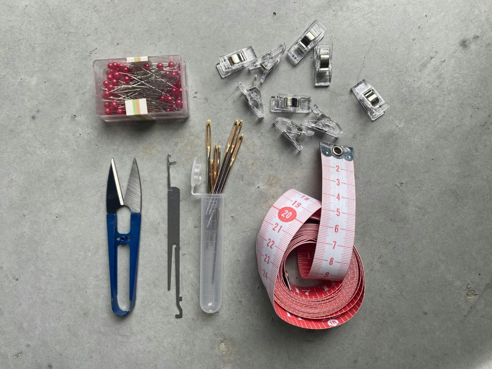 Range of tools used to make and mend apparal
