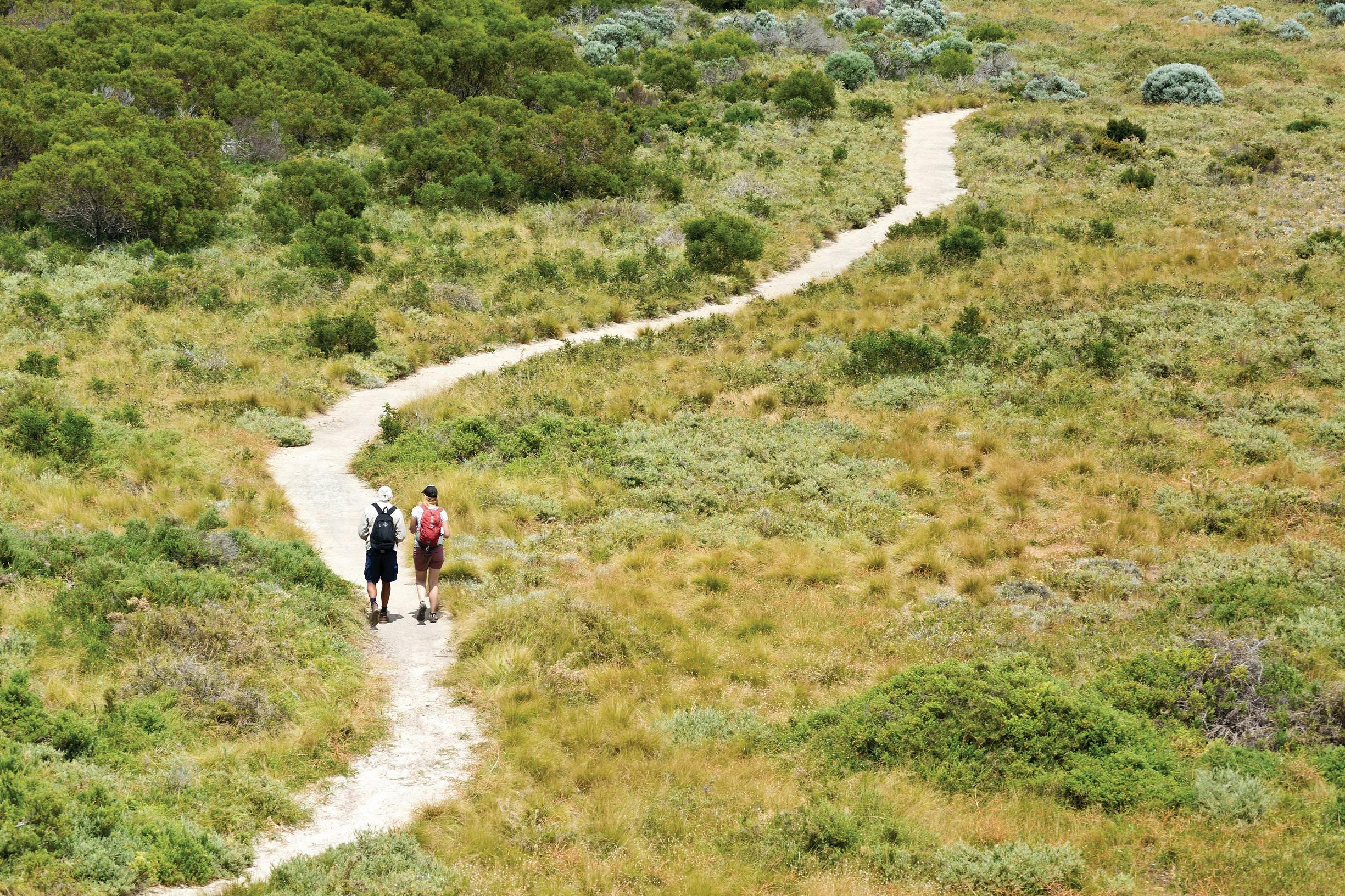People on the Wadjemup Aboriginal Walk Trail on Rottnest Island