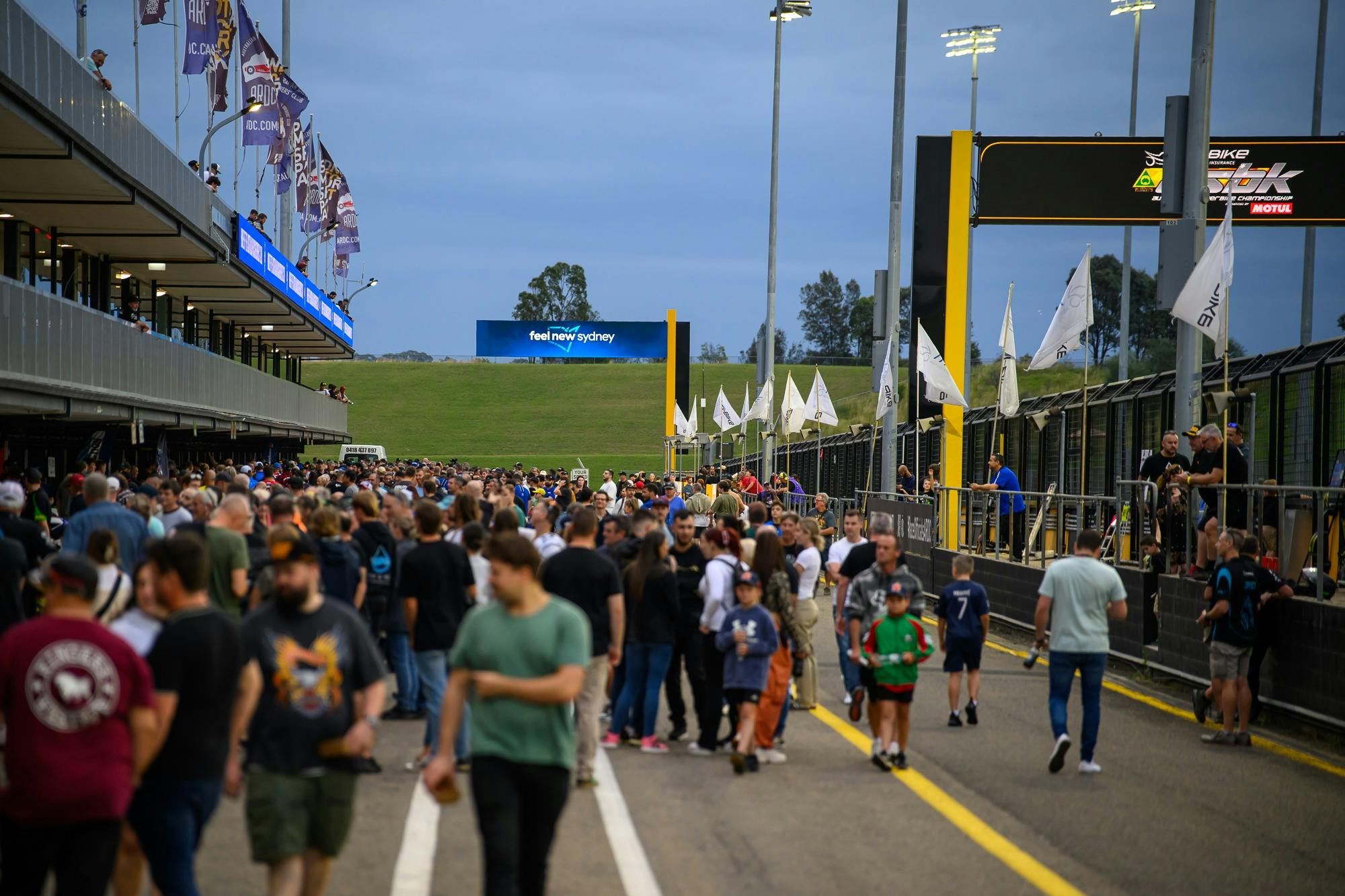 Fans in attendance at Sydney Motorsport Park in 2024