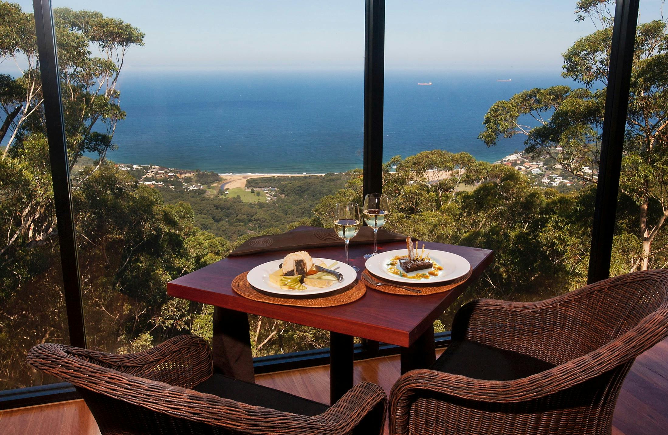 Dining with Ocean views.